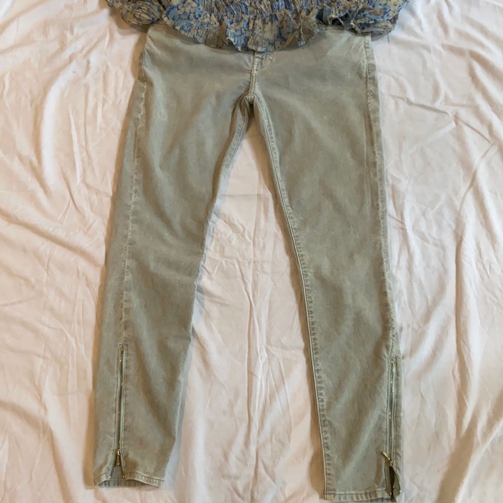 Fine baby cord skinny jeans.  7 For All Mankind